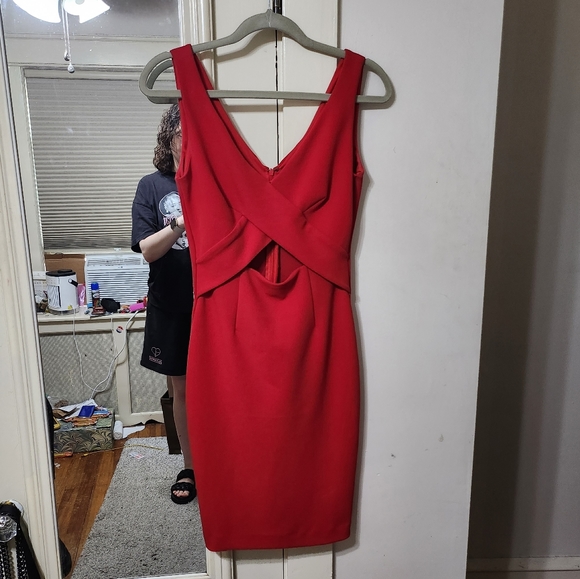 Dynamite Red Cutout Dress - Picture 2 of 2